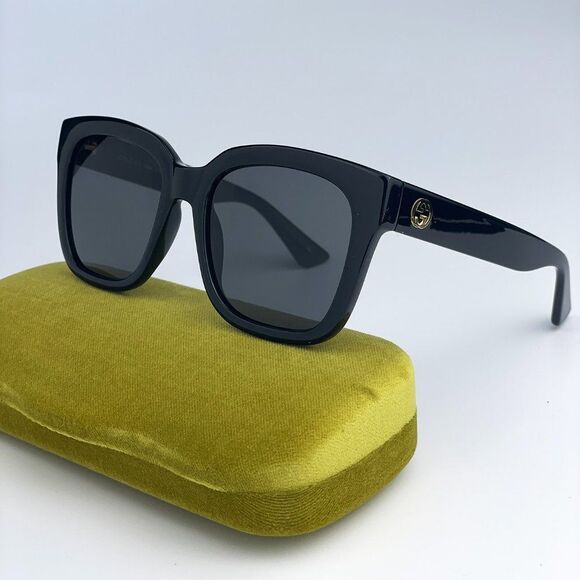 NEW Gucci GG1338S 001 Black Green Grey Square Women Sunglasses main image 10